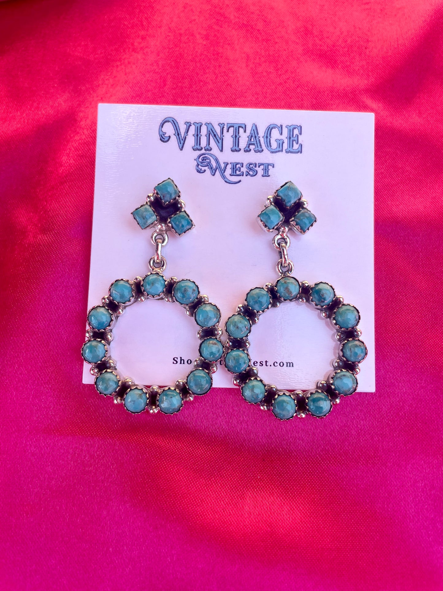 Kingman Dangle Hoop Earrings