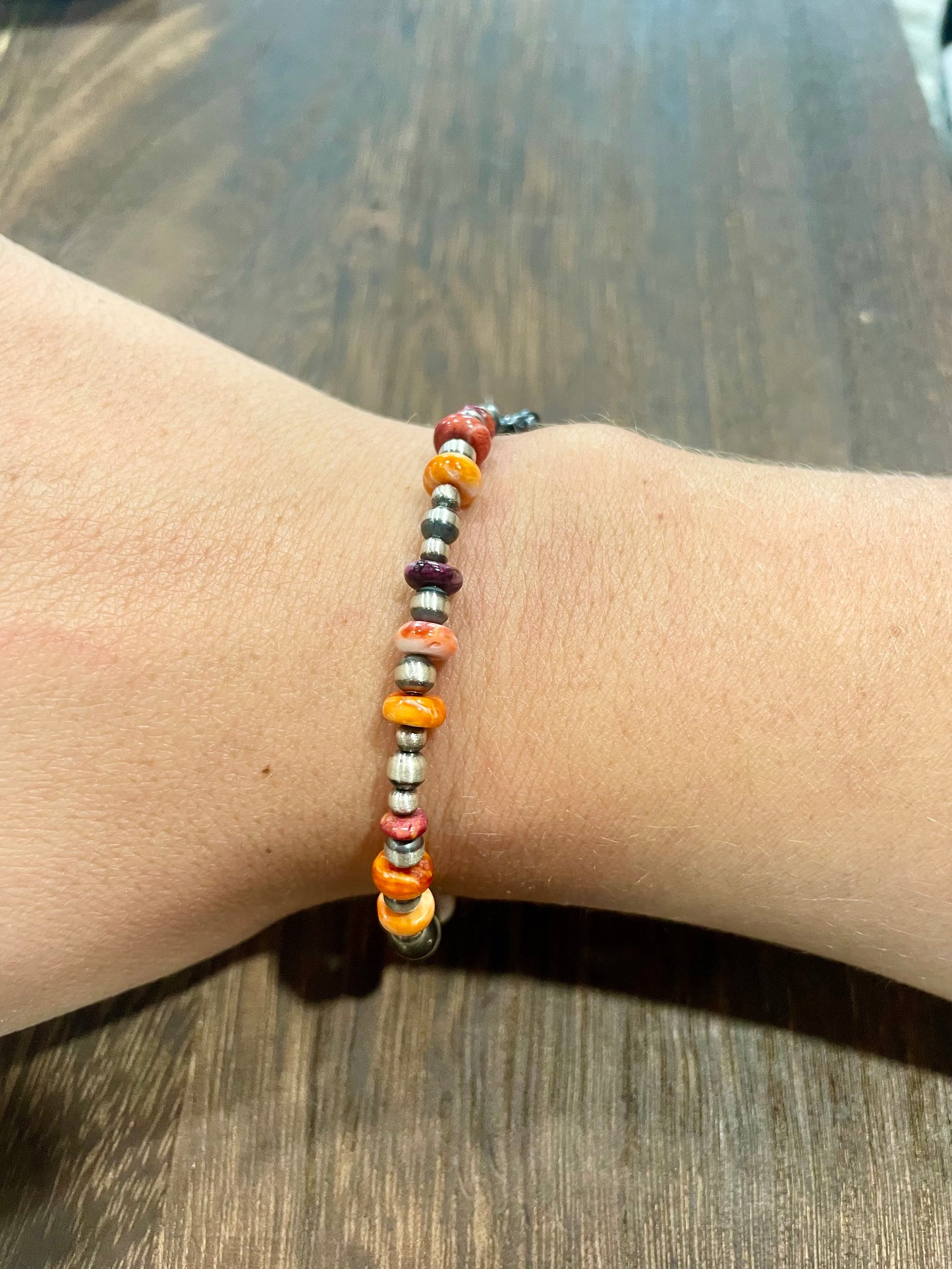 Red and Orange Spiny Bracelet