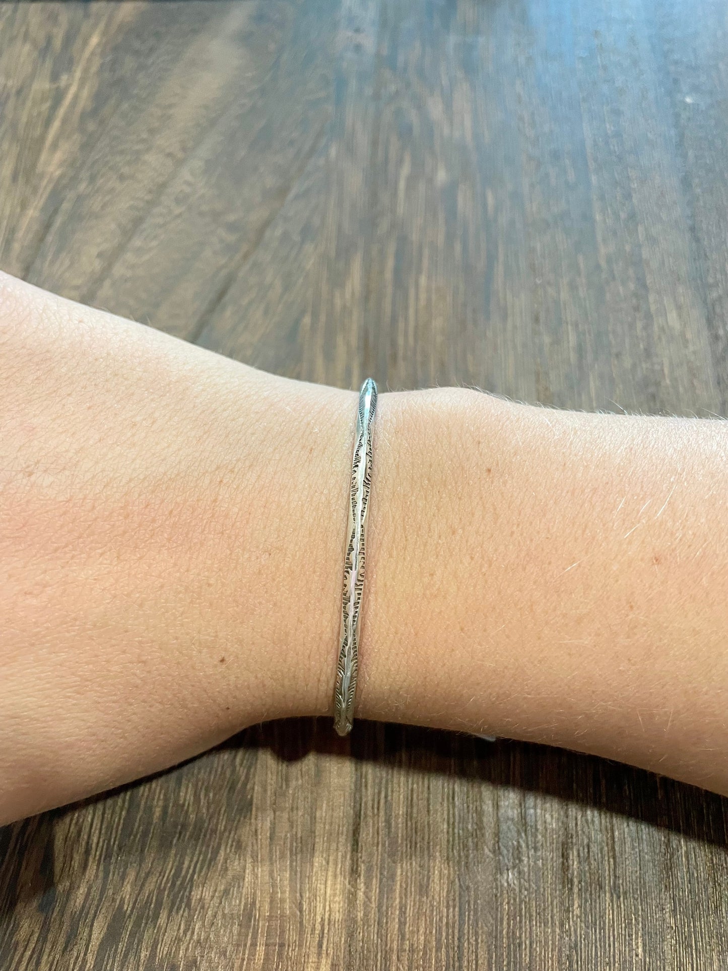 133. Sterling Silver Stamped Cuff