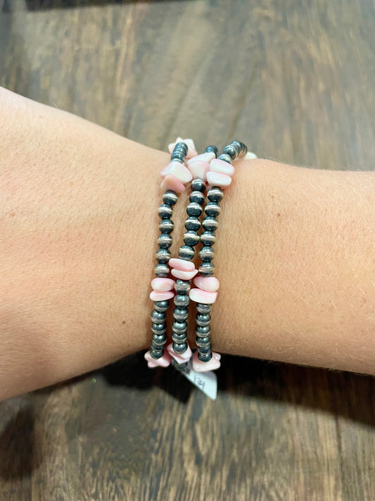 129. Pink Conch Bracelet