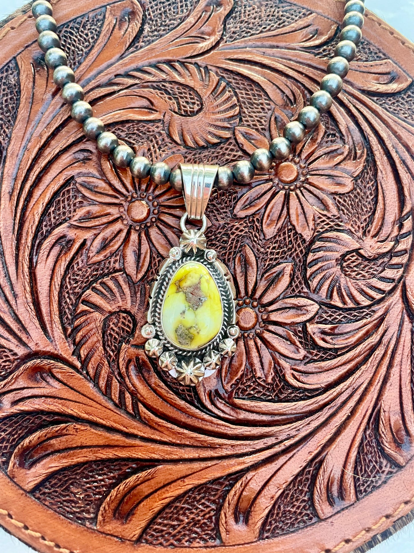 Palomino Pendant by Daniel Benally