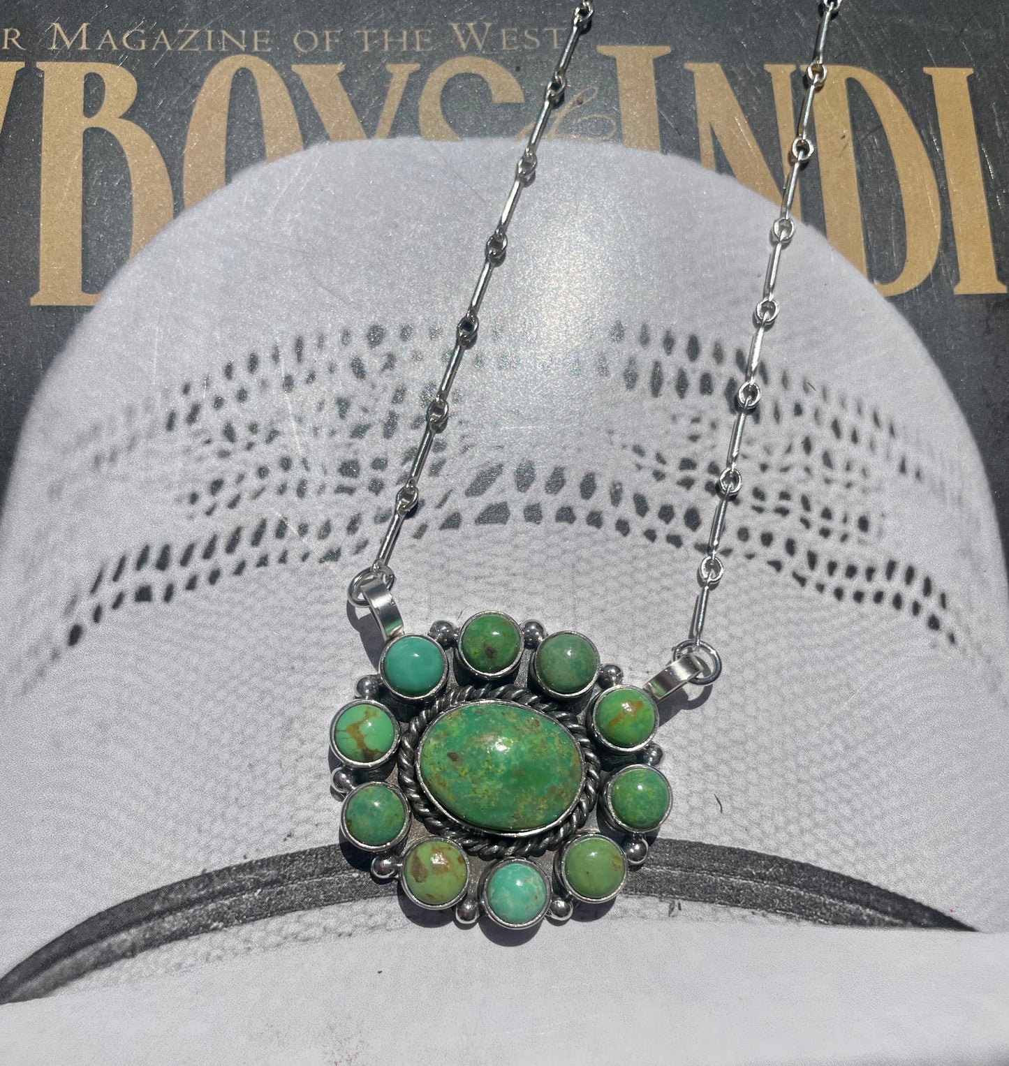 Green Cluster Necklace