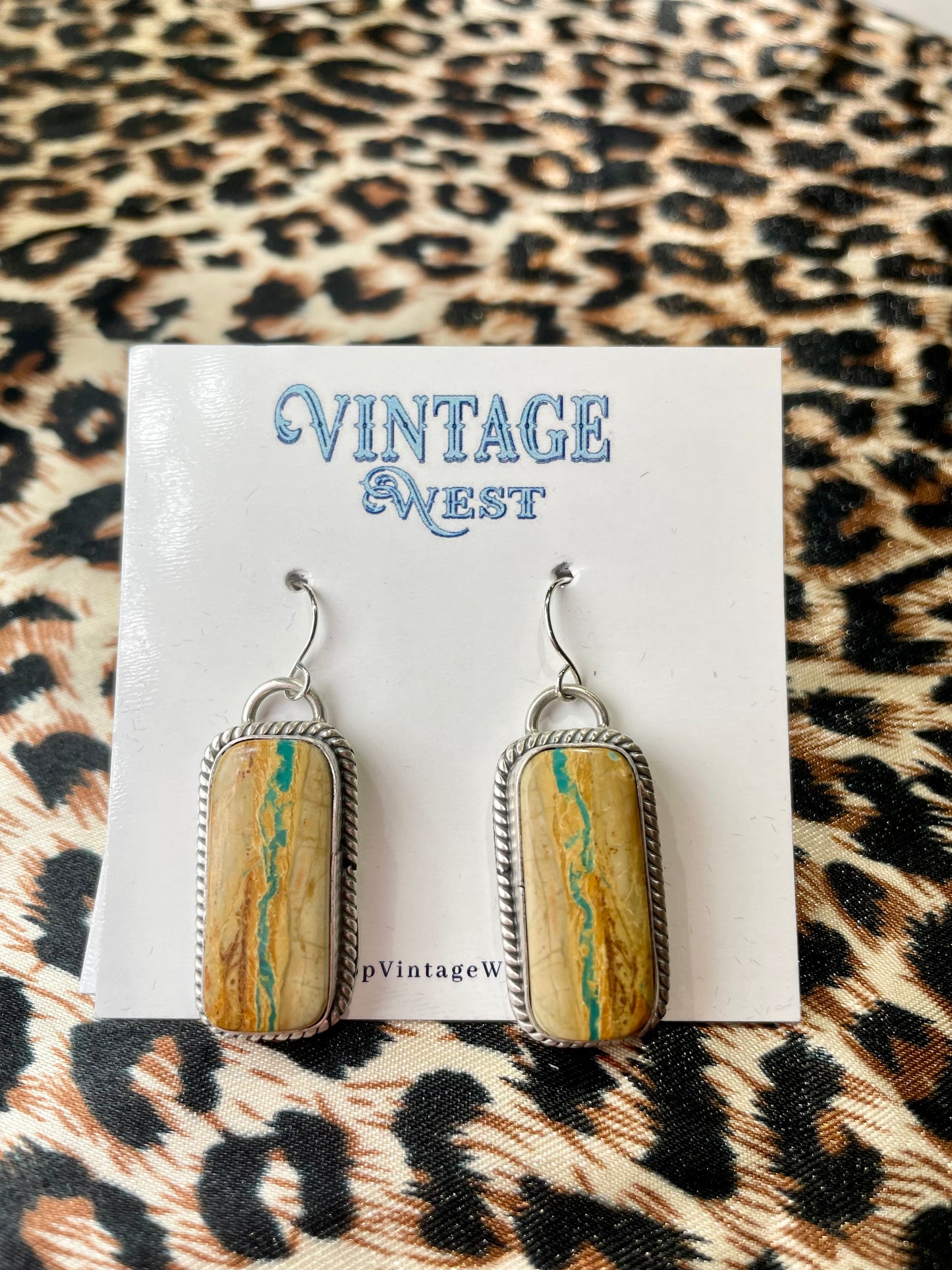 Boulder Ribbon Turquoise Earrings