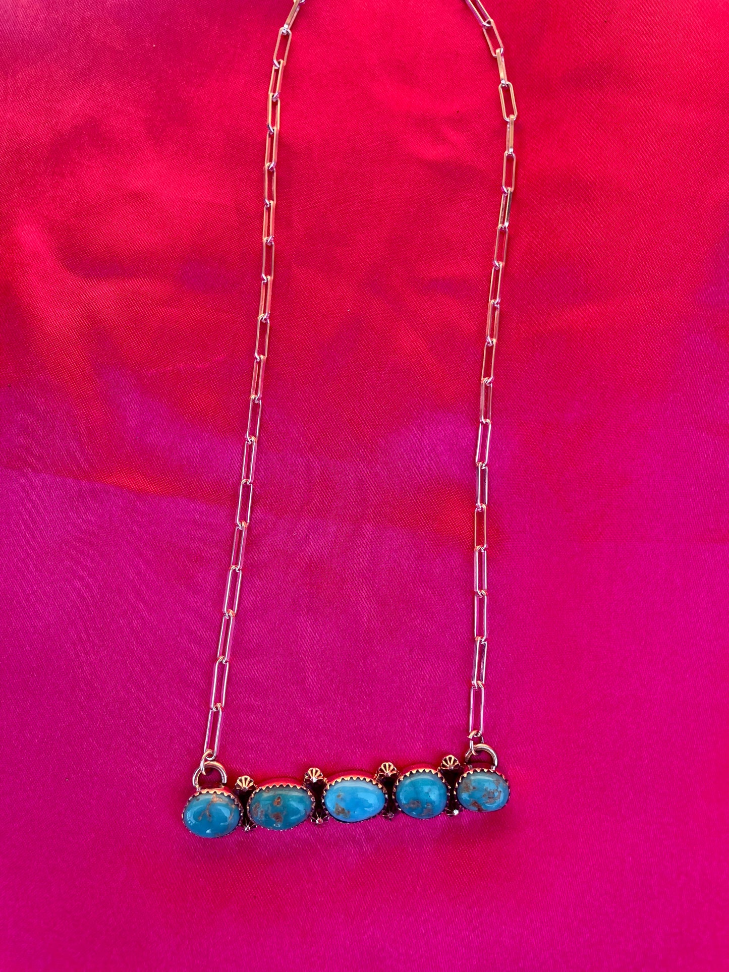 5 Stone Kingman Necklace