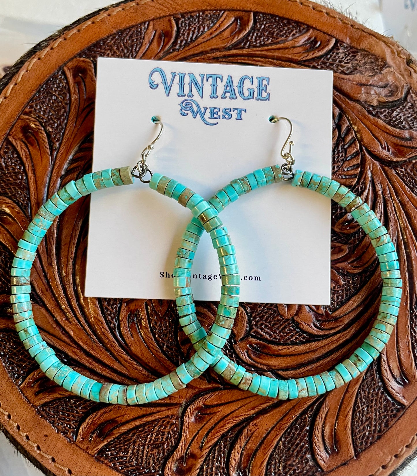 Turquoise Hoops