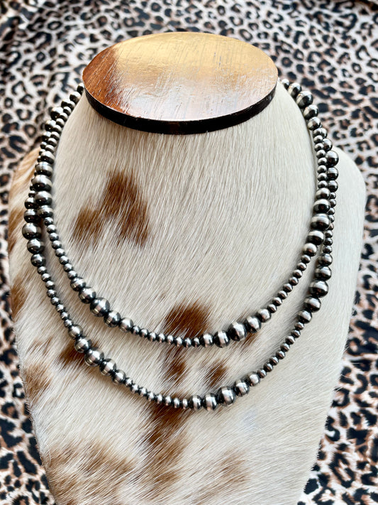 16 inch Large Graduated  Pearl Necklace