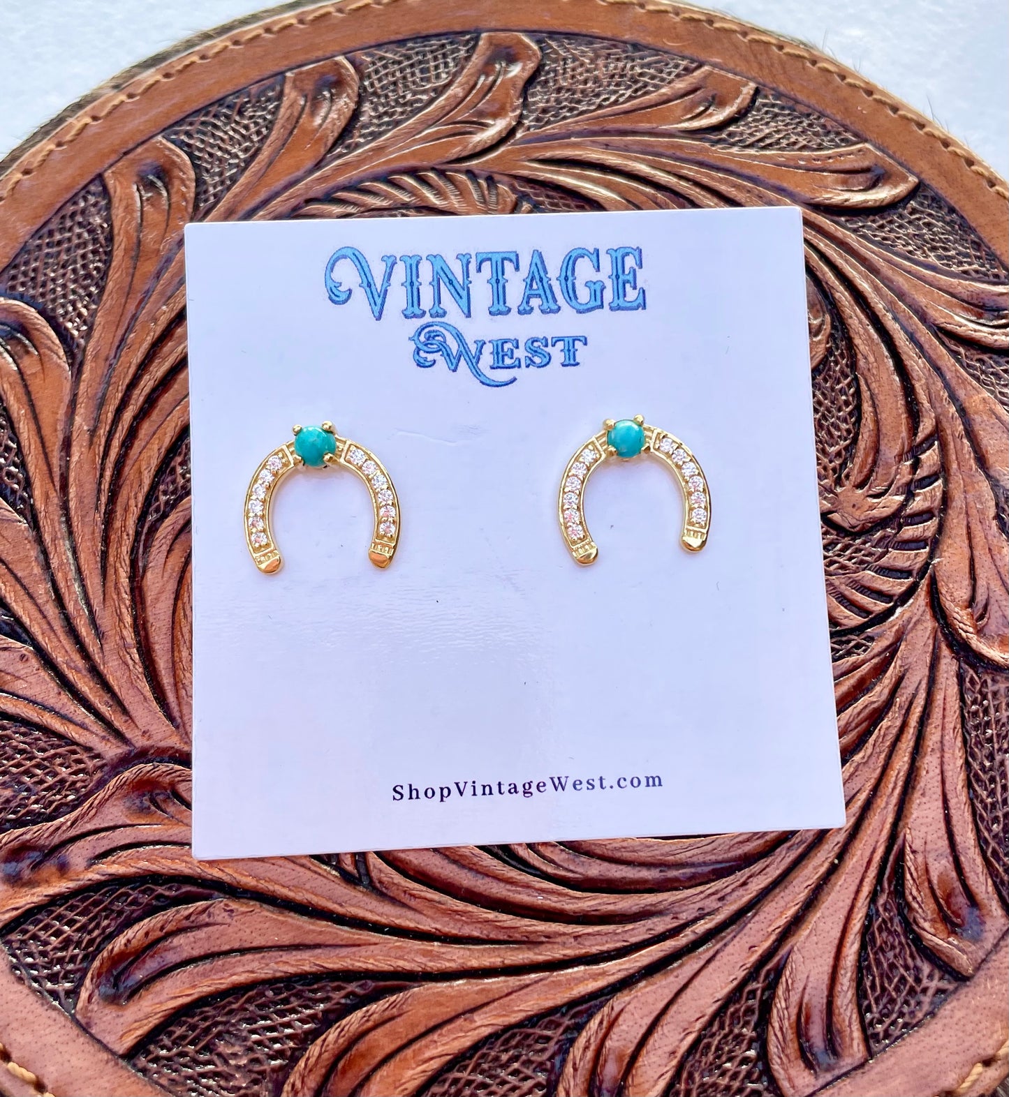Gold & Turquoise Horseshoe