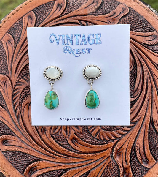 Sonoran Gold and Pearl Earrings