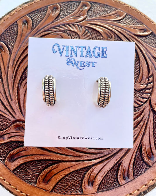 Braided Half Hoops Earrings