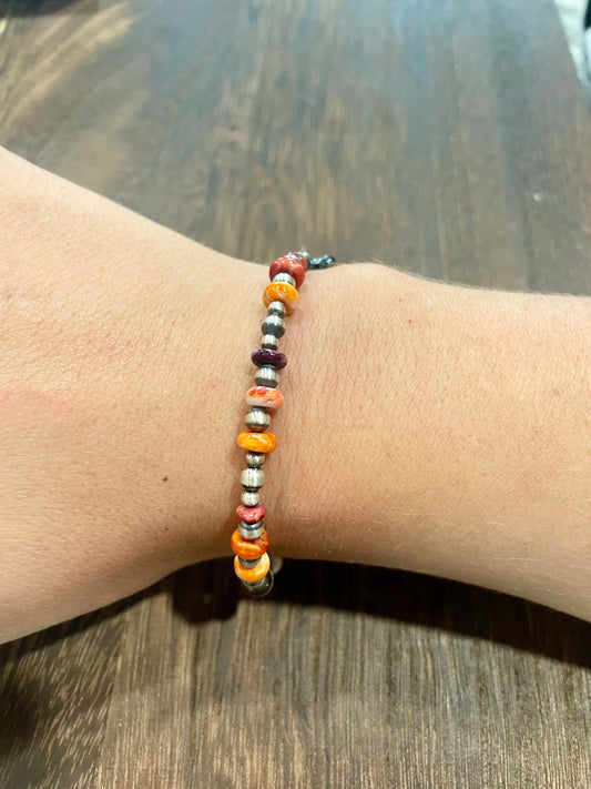 Red and Orange Spiny Bracelet