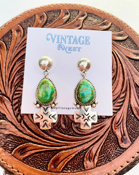 81. Sonoran Gold Stamped Earrings