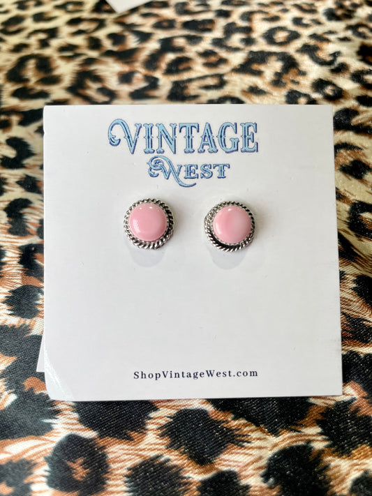 Pink Conch Studs