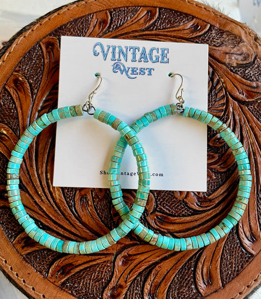 Turquoise Hoops