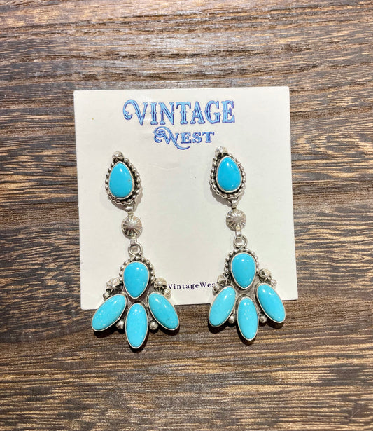 75. Turquoise Dangle Earrings