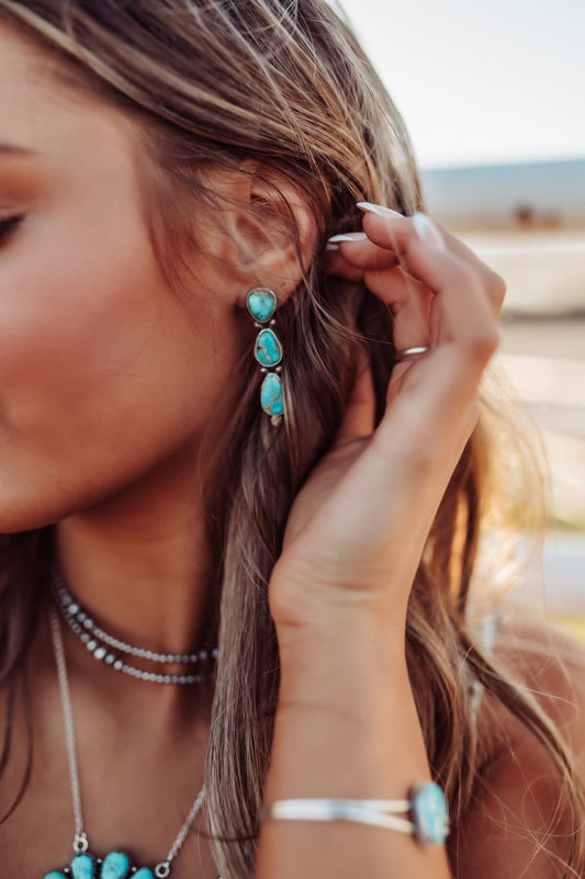 3 Stone Earrings